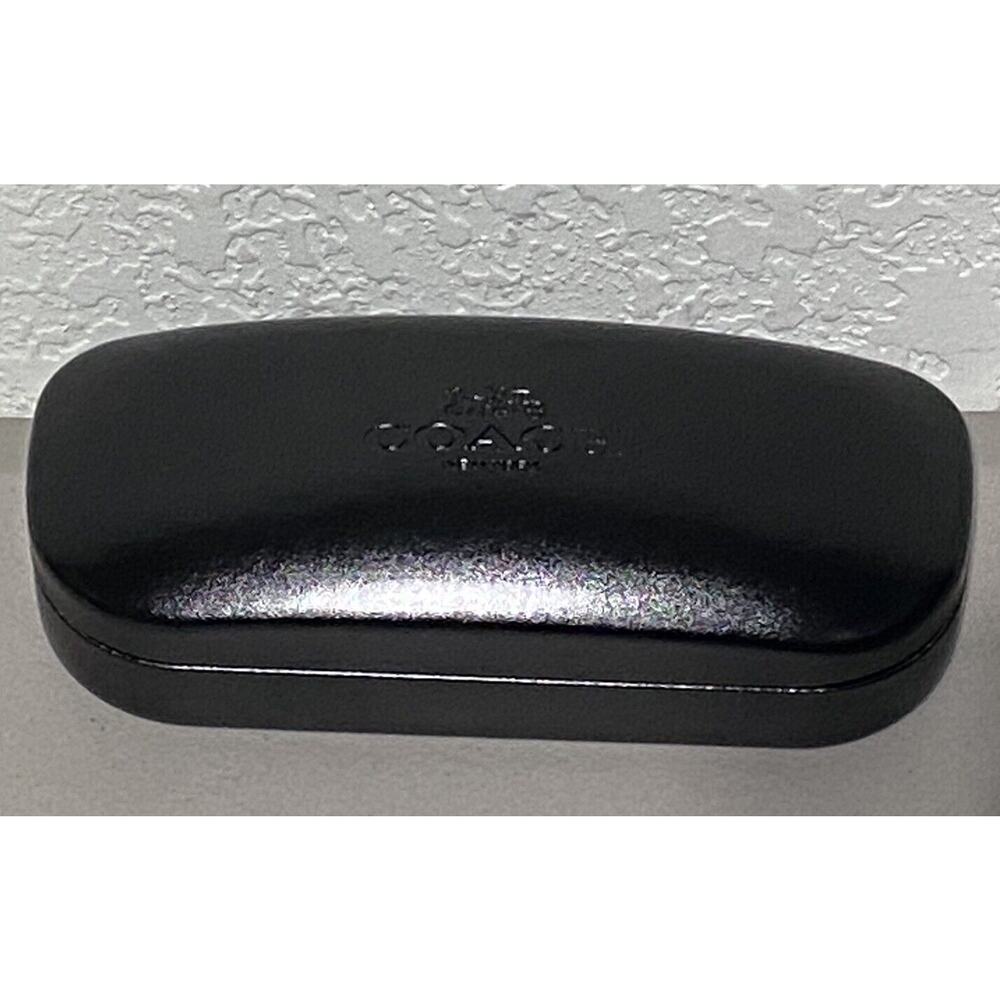 Coach New York Black Hard Clamshell Eye Glass Case Eyeglass Holder Sunglasses